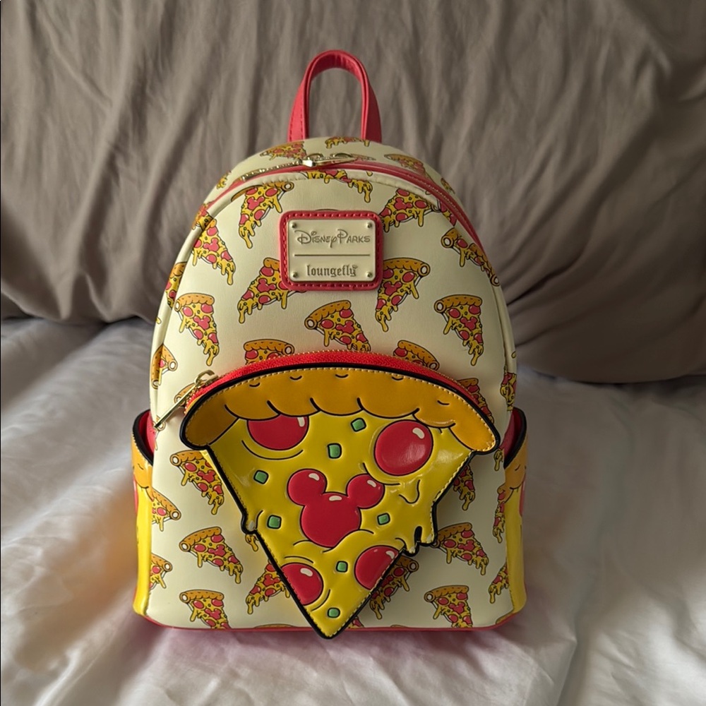 Disney Loungefly Pizza Backpack. Disney Eats collection